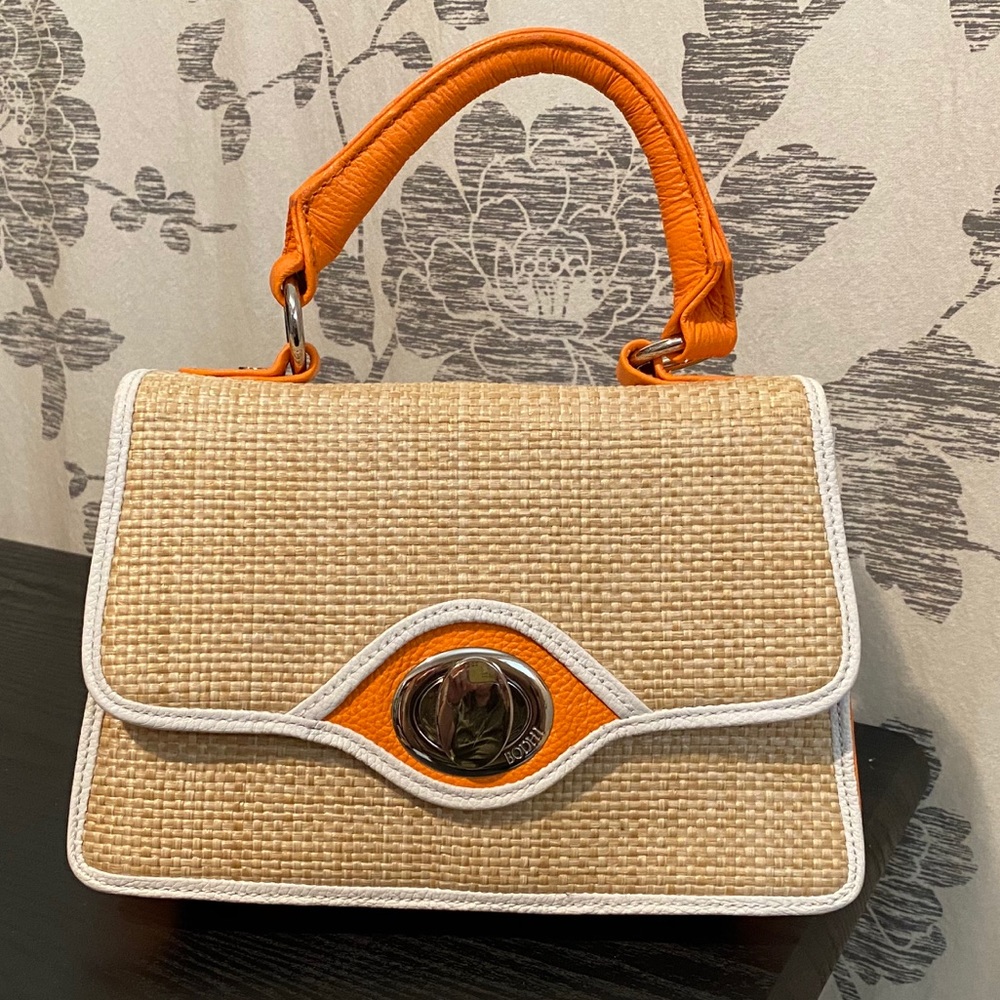 Bodhi Straw and Leather Handbag